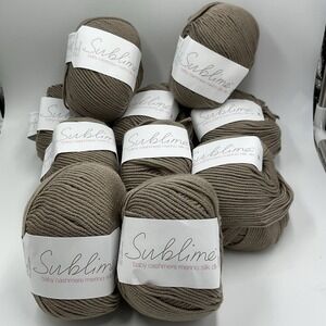 NWT SUBLIME YARN - 10 Skein - Sage Green - Cashmere Merino Silk - 127 yds ea